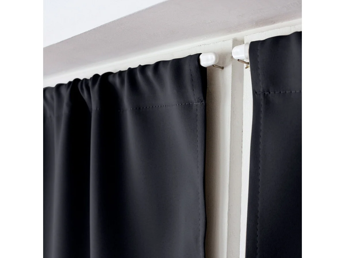 Rideau Occultant "Reglisse" 60x120cm Gris Foncé