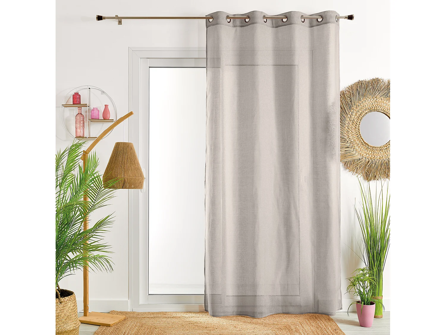 Visillo liso en estameña