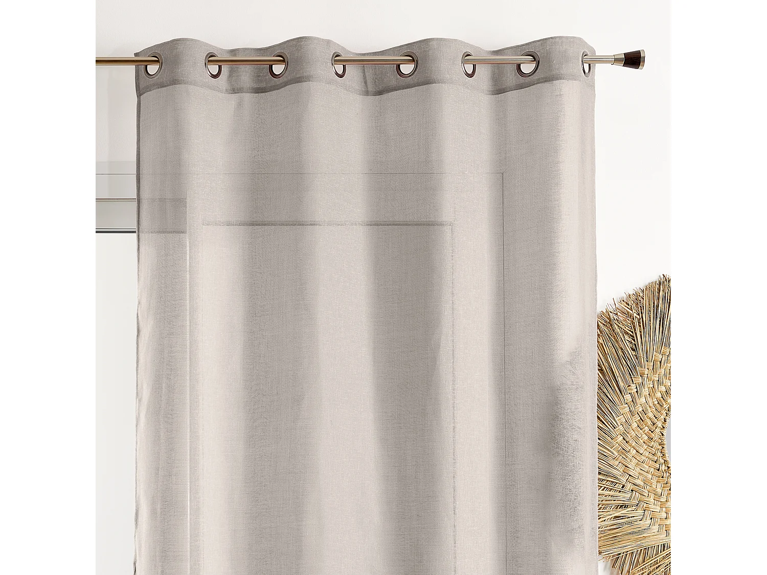 Visillo liso en estameña