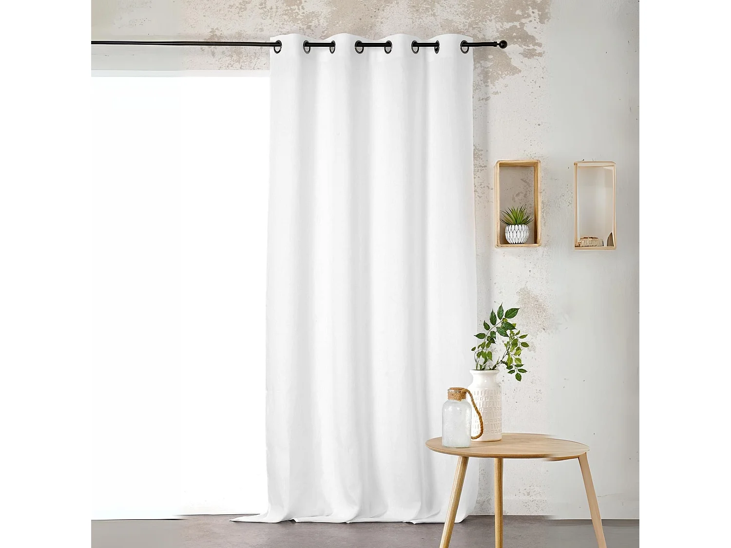 Rideau Voilage uni 100% lin