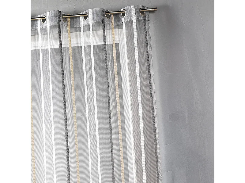 Voilage fantaisie à rayures verticales