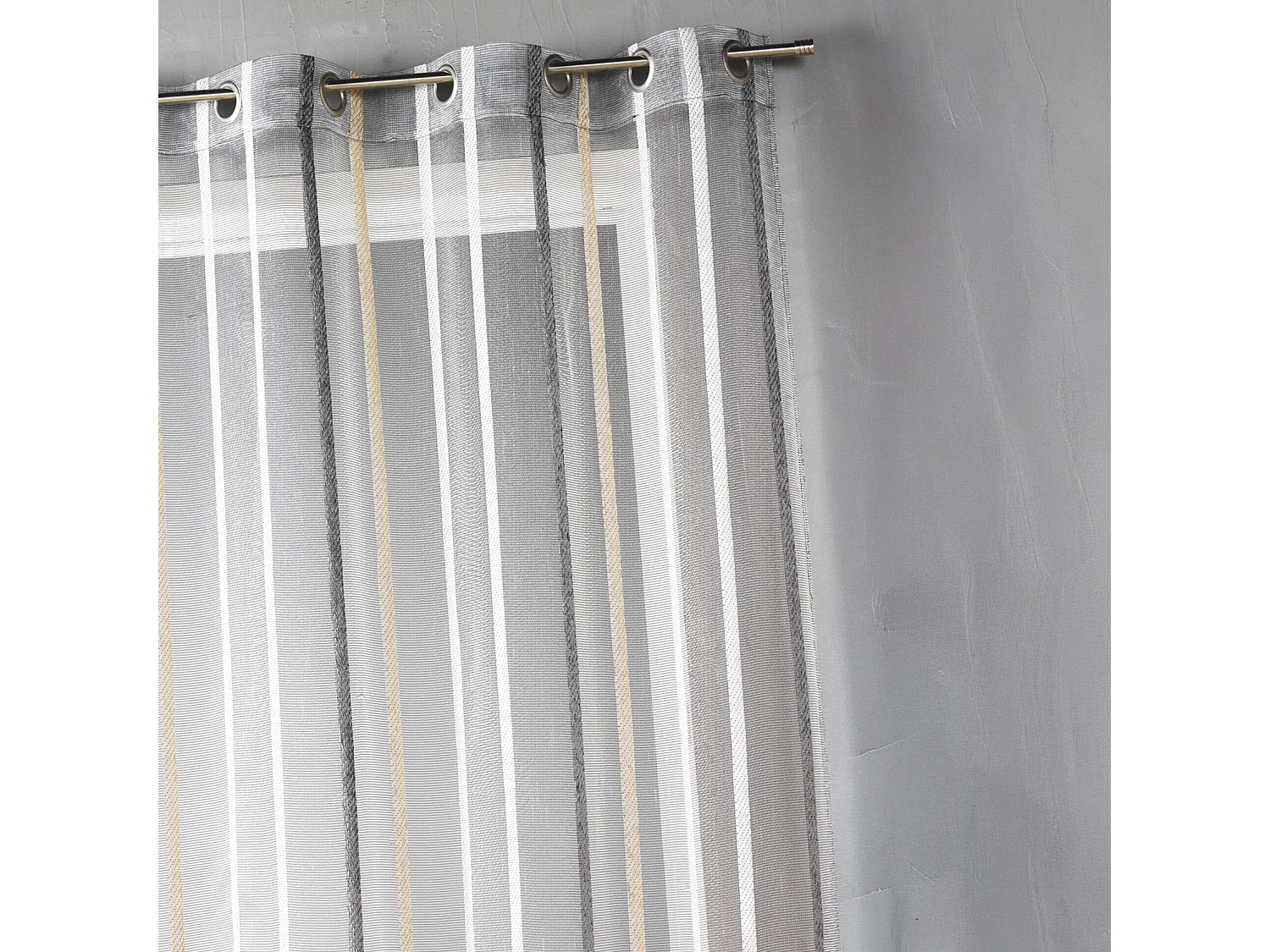 Voilage fantaisie à rayures verticales