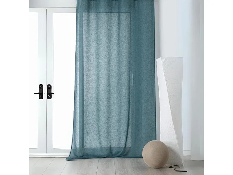 Rideau Voilage poly-lin galon fronceur
