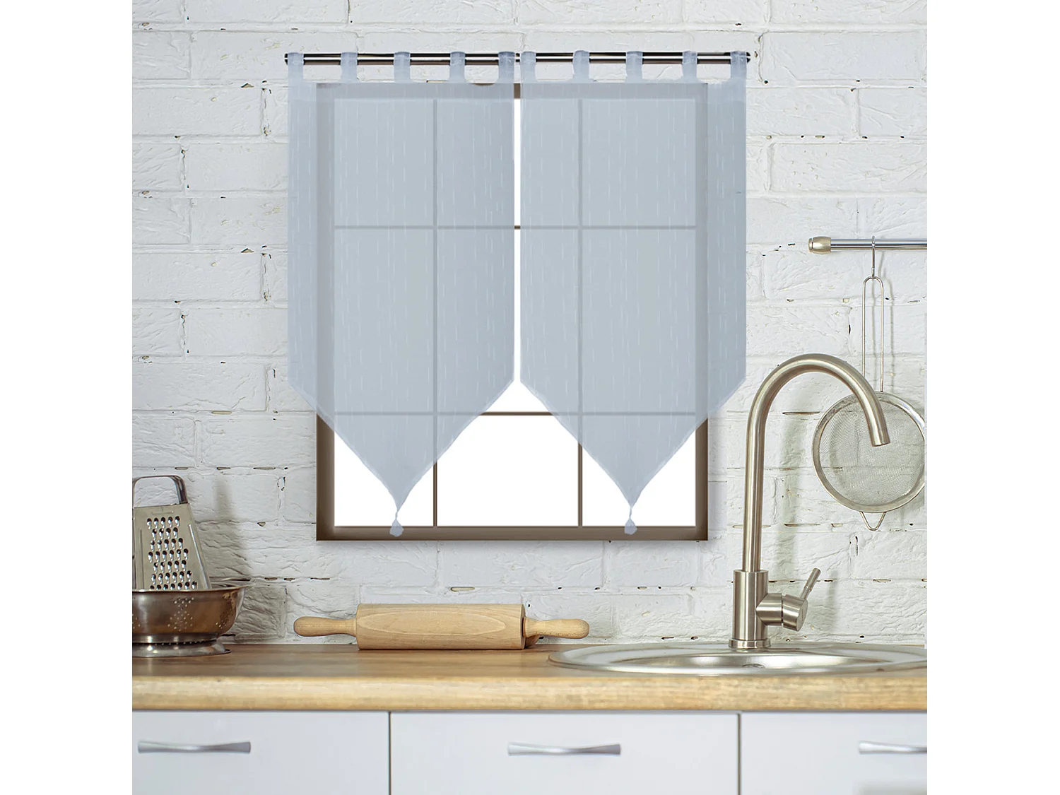 Paire de voilages à passants