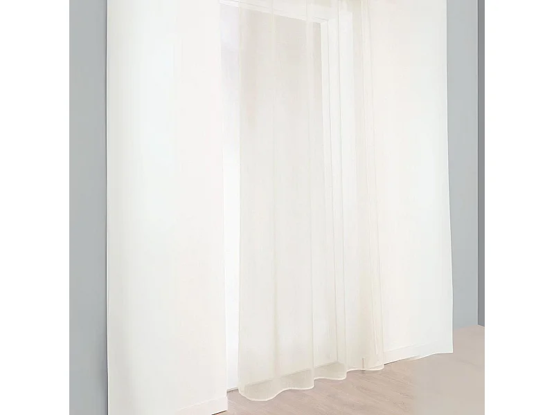 Visillo imitación lino con galón fruncidor