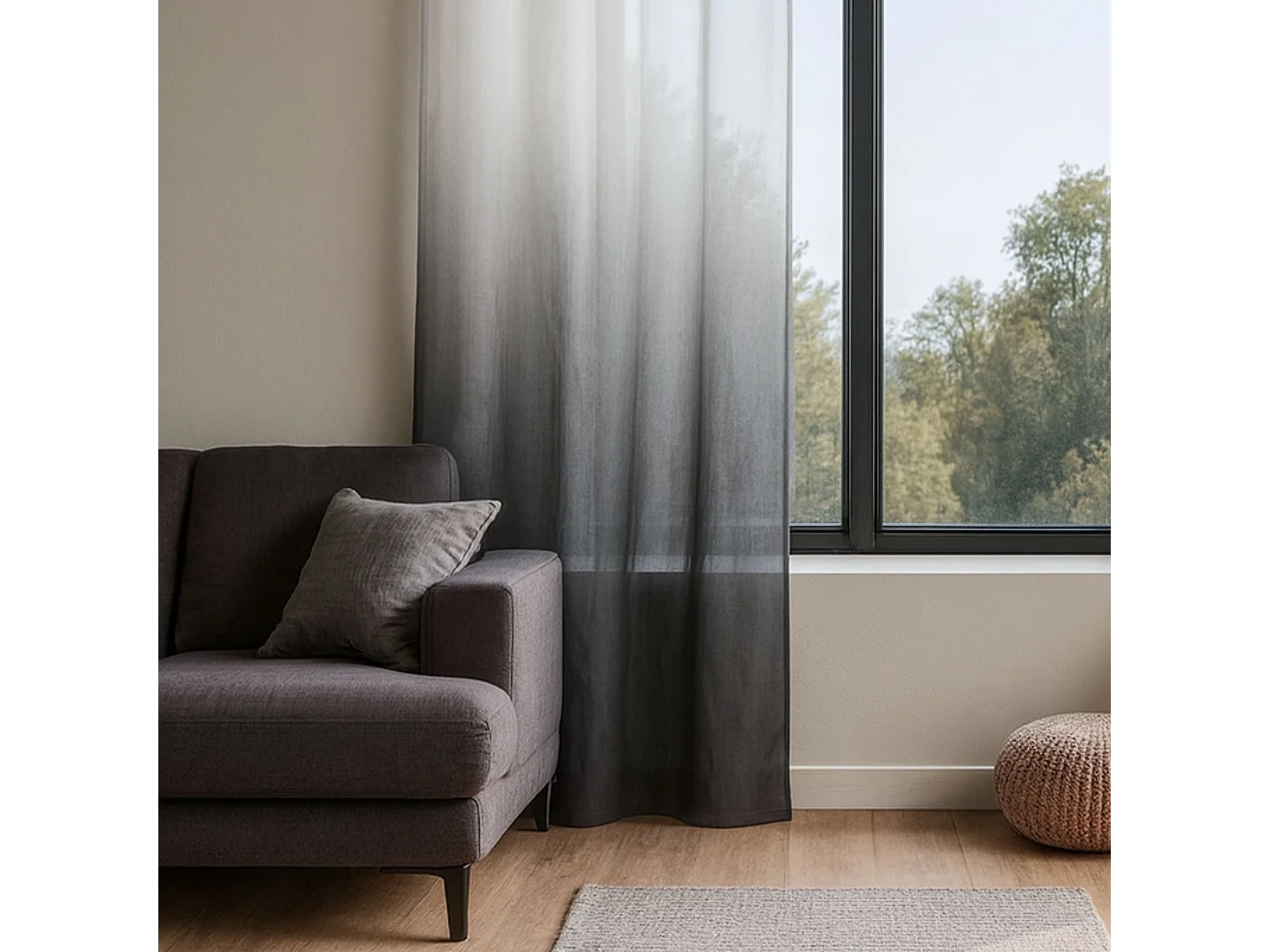 Tie and Dye Schleier grau