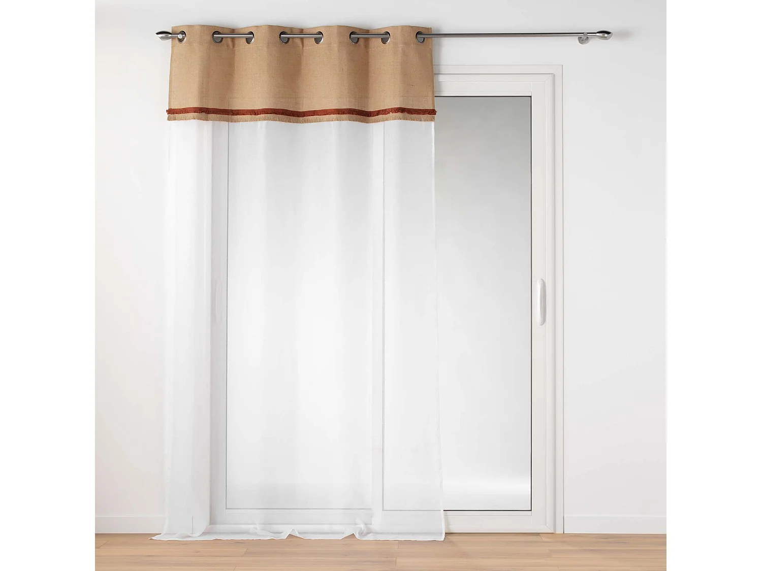 Rideau Voilage à Œillets "Malory" 140x240cm Terracotta