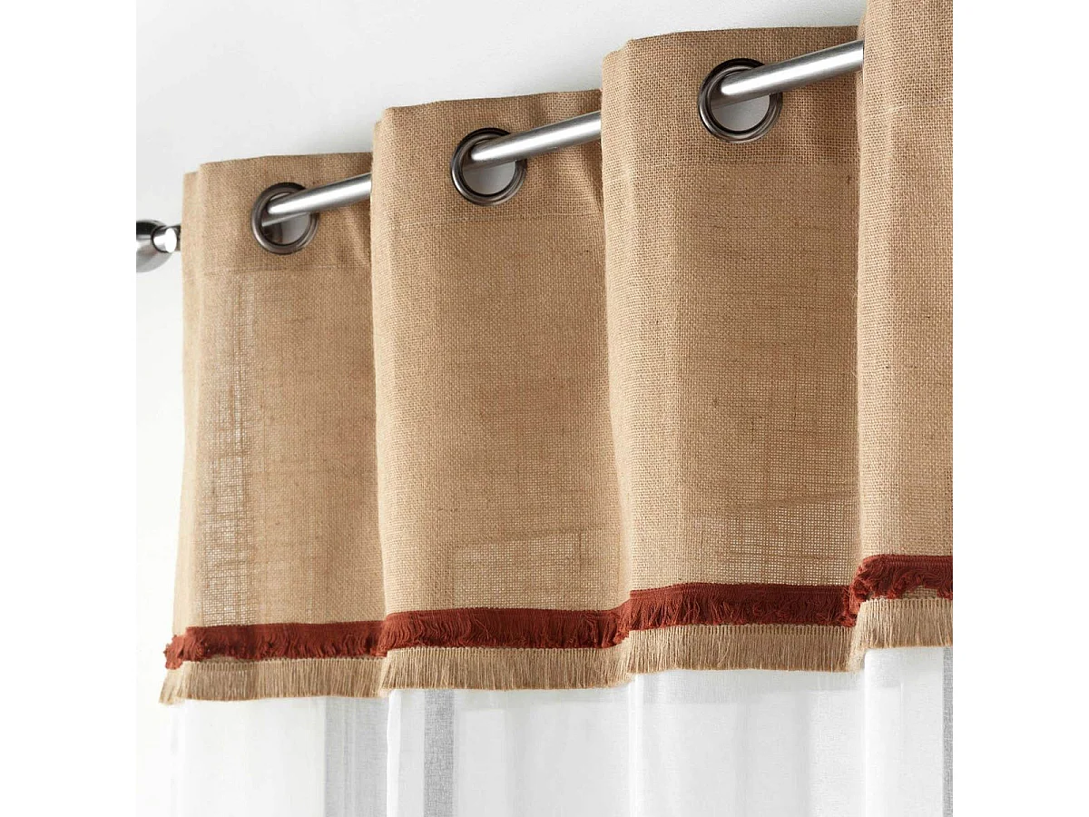 Rideau Voilage à Œillets "Malory" 140x240cm Terracotta