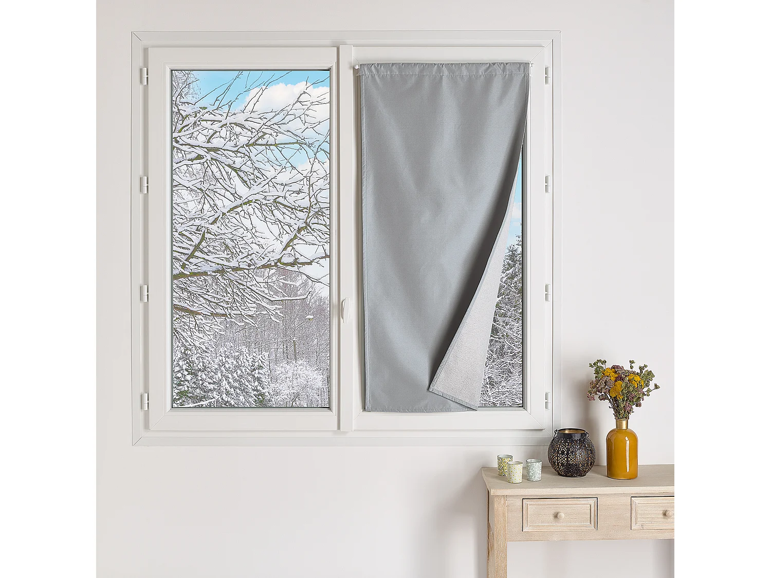 Vidrio opaco con forro polar