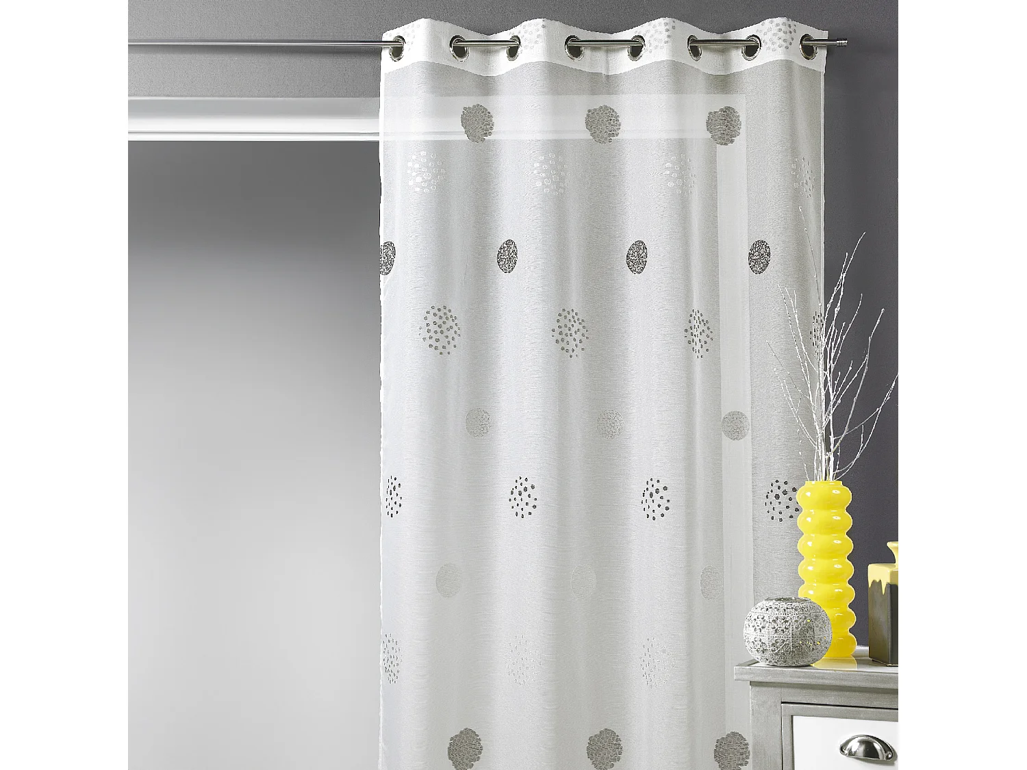 Fertigvorhang Jacquardkreisen