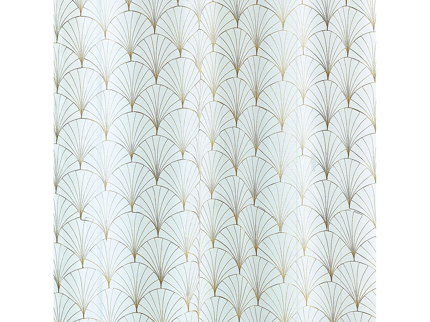 Paire de petits voilages brodés au style art déco