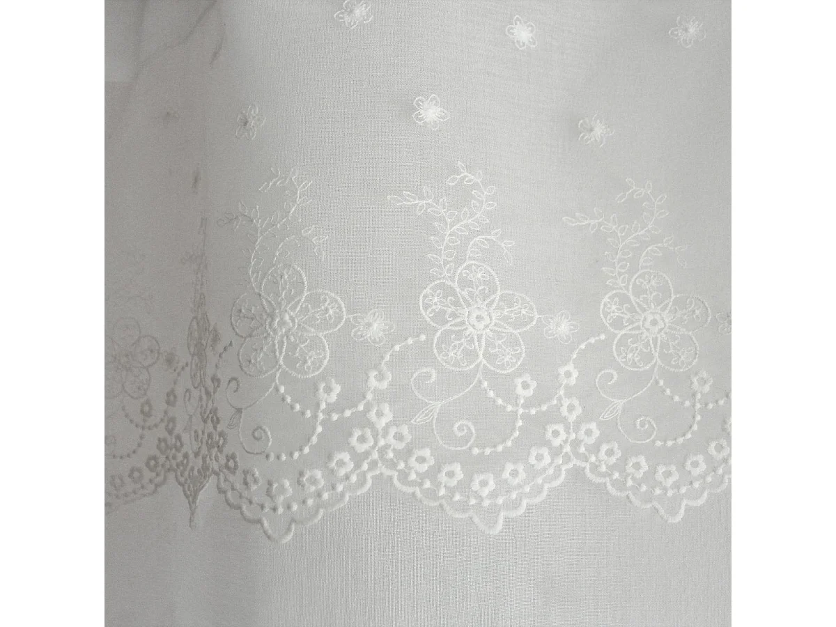 Paire de Voilages Brodés "Massala" 60x160cm Blanc