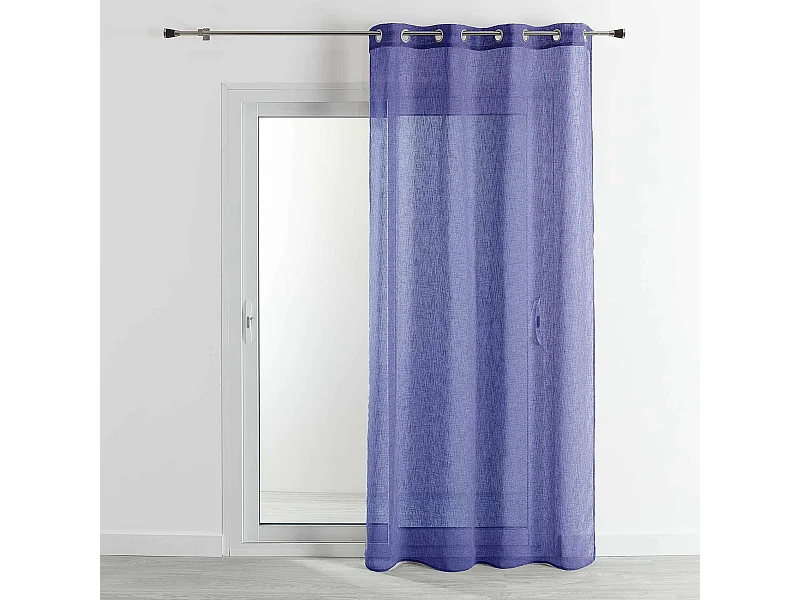 Voile-Vorhang in Leinenoptik