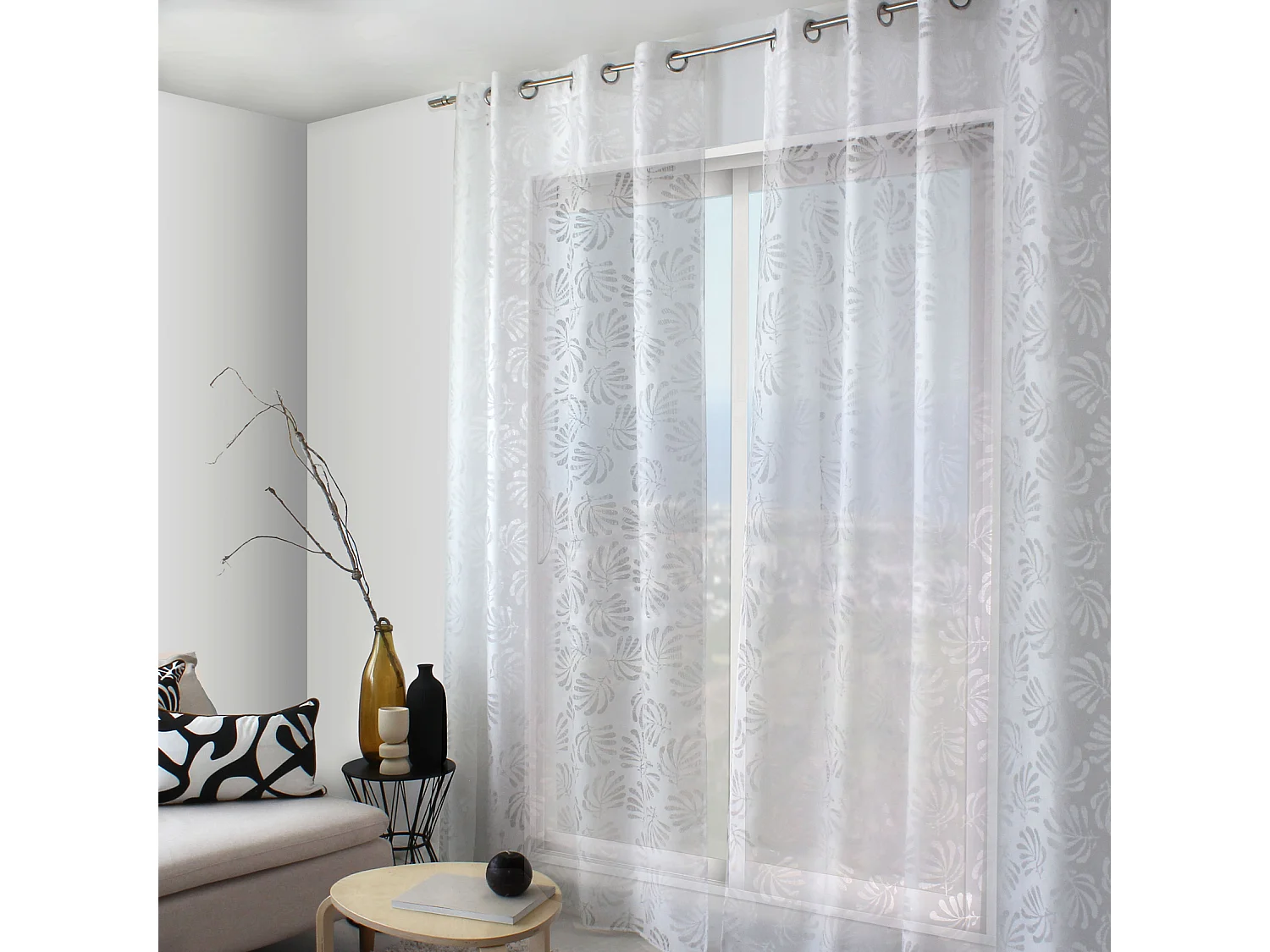 Visillo Hojas Abstractas