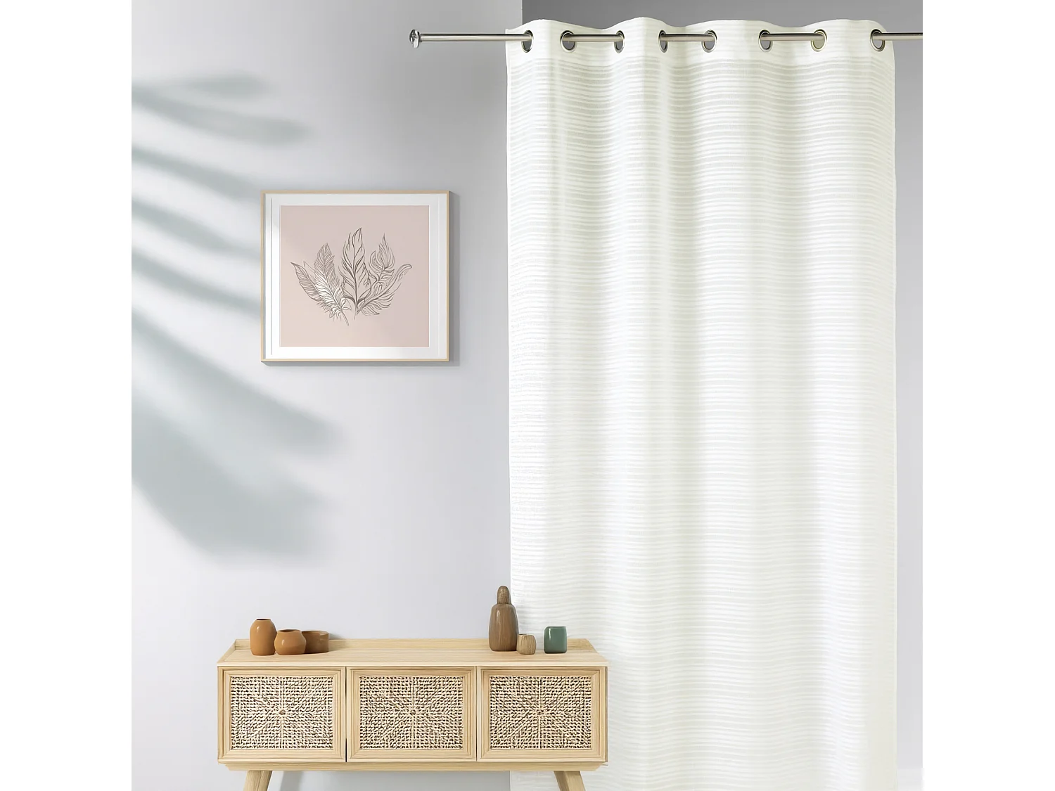 Visillo fantasía rayas horizontales "Joyeux"