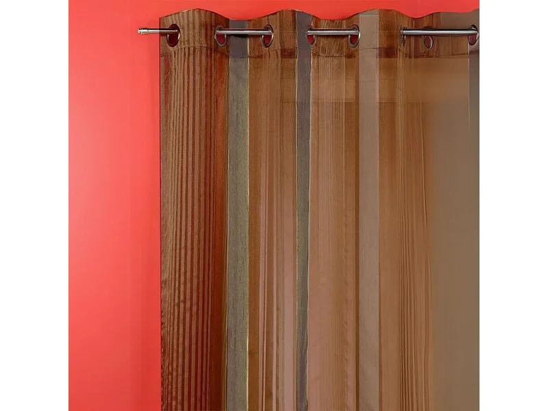 Voilage organza à rayures verticales