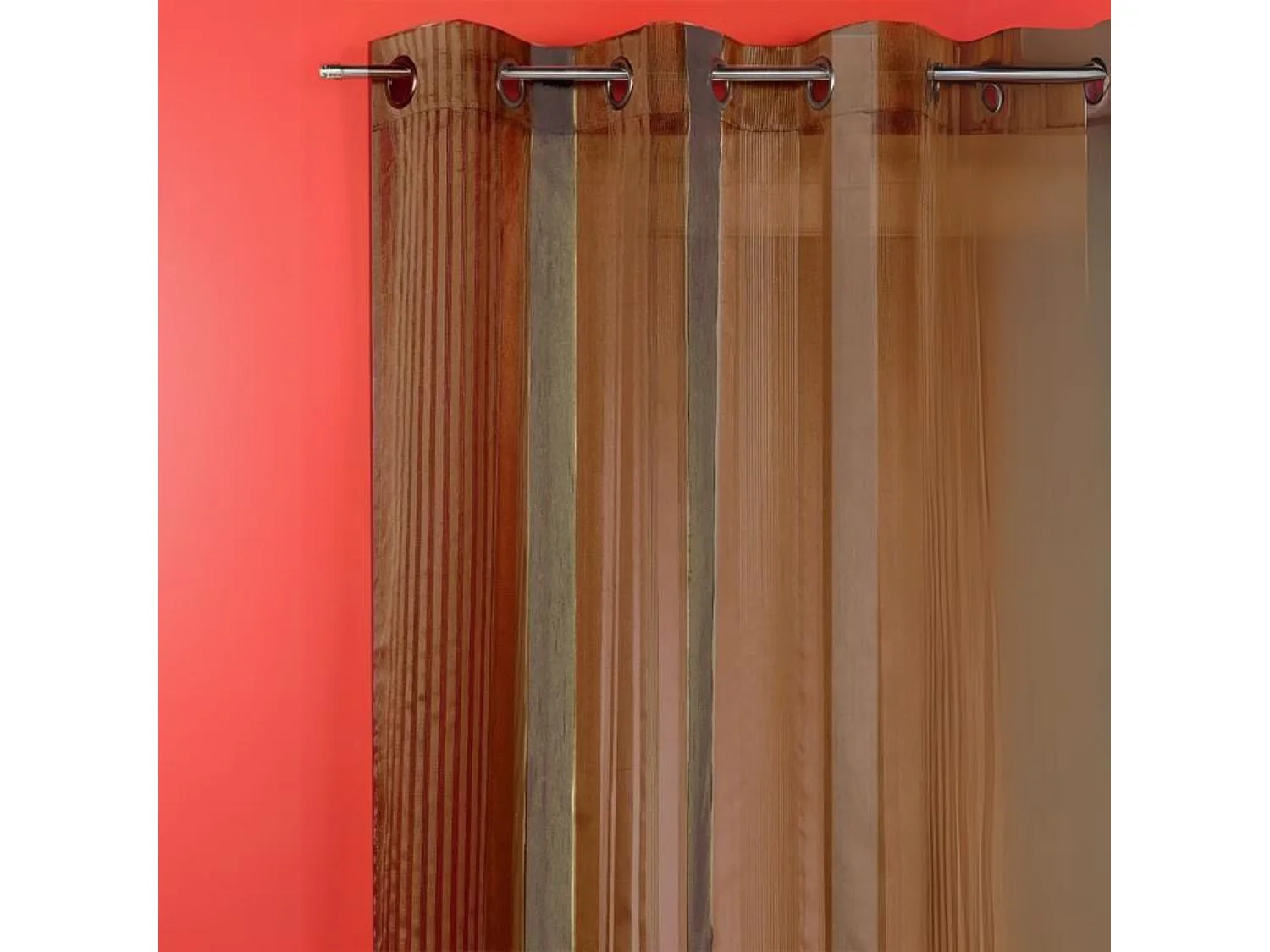 Voilage organza à rayures verticales