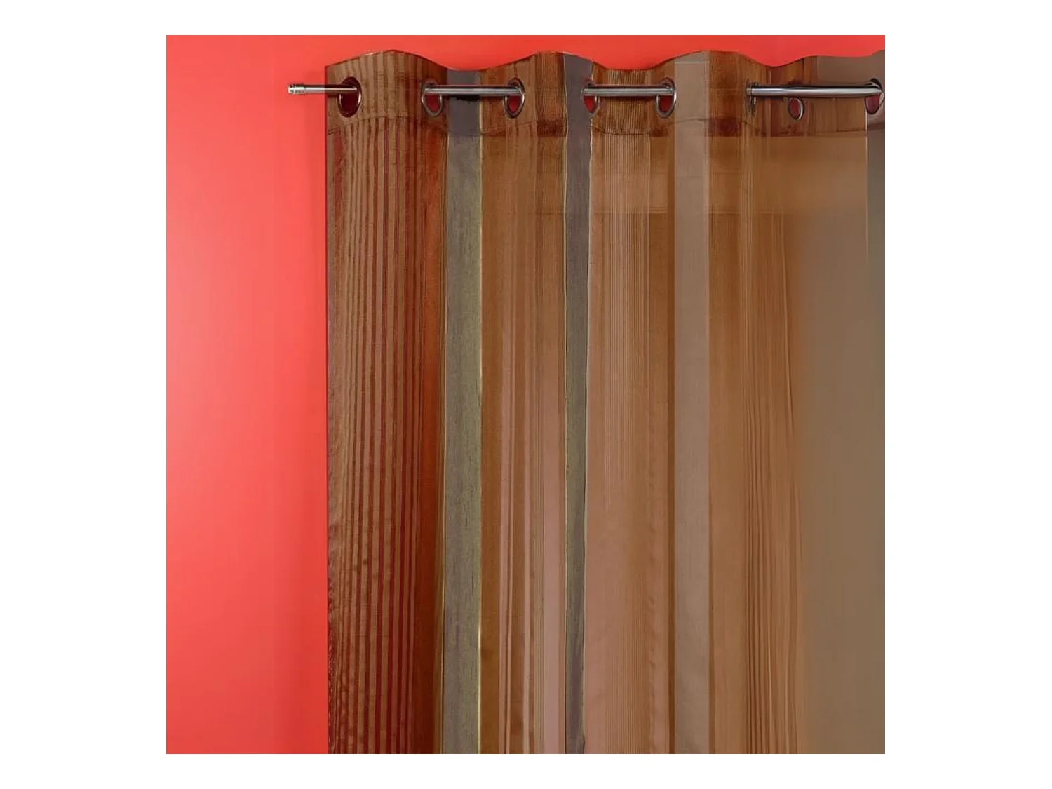 Voilage organza à rayures verticales
