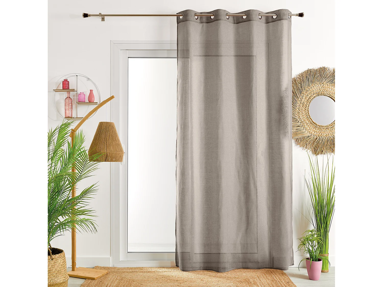 Visillo liso en estameña