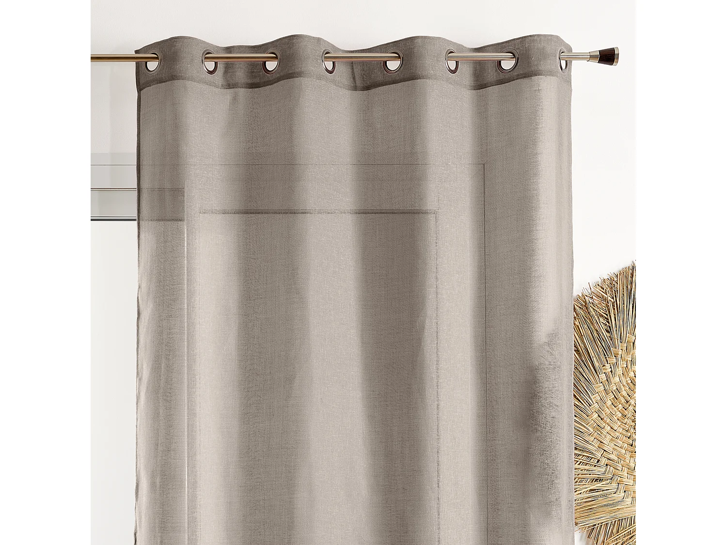 Visillo liso en estameña