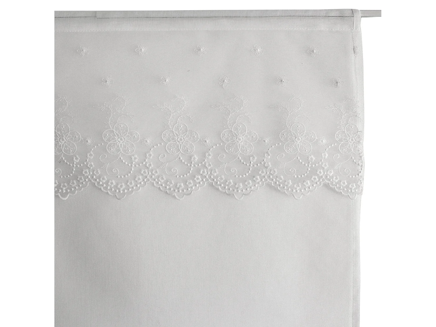 Paire de Voilages Brodés "Massala" 60x90cm Blanc