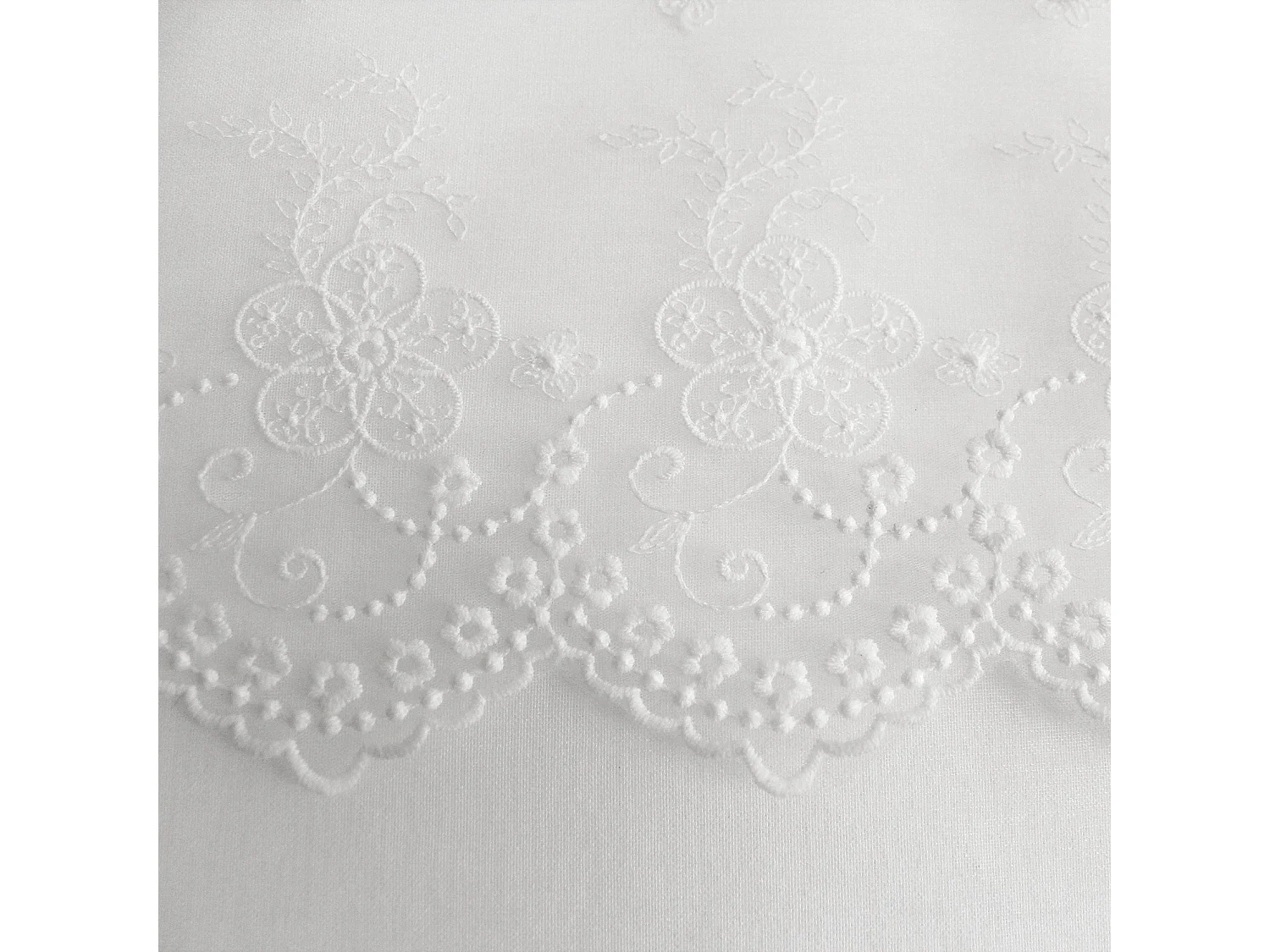 Paire de Voilages Brodés "Massala" 60x90cm Blanc