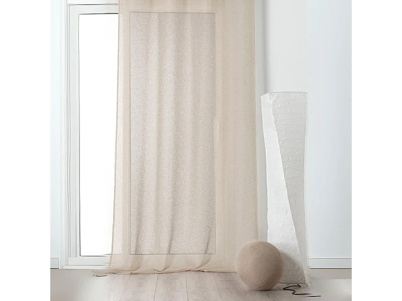 Rideau voilage tamisant en poly-lin
