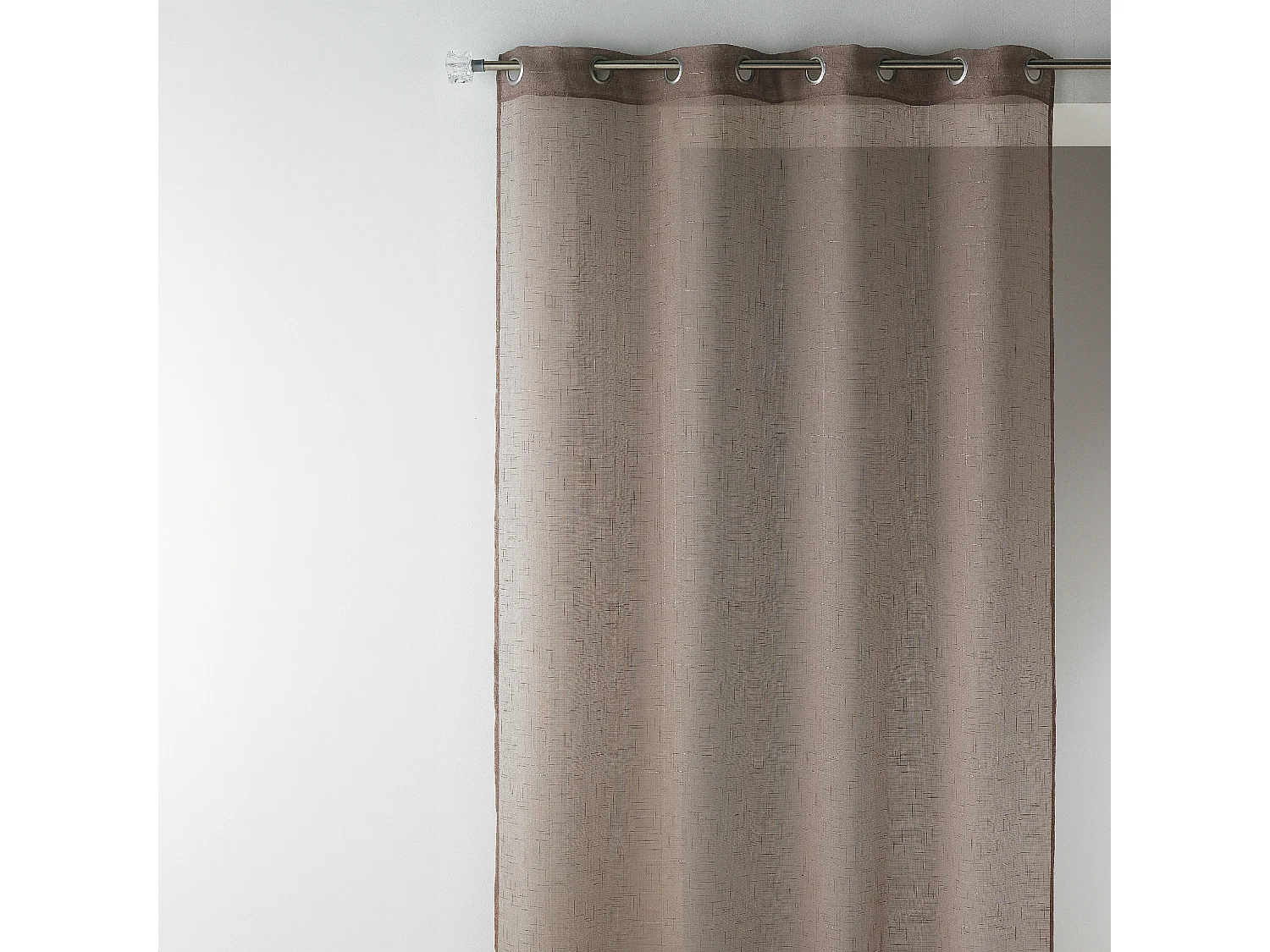 Visillo en estameña liso con hilos lurex