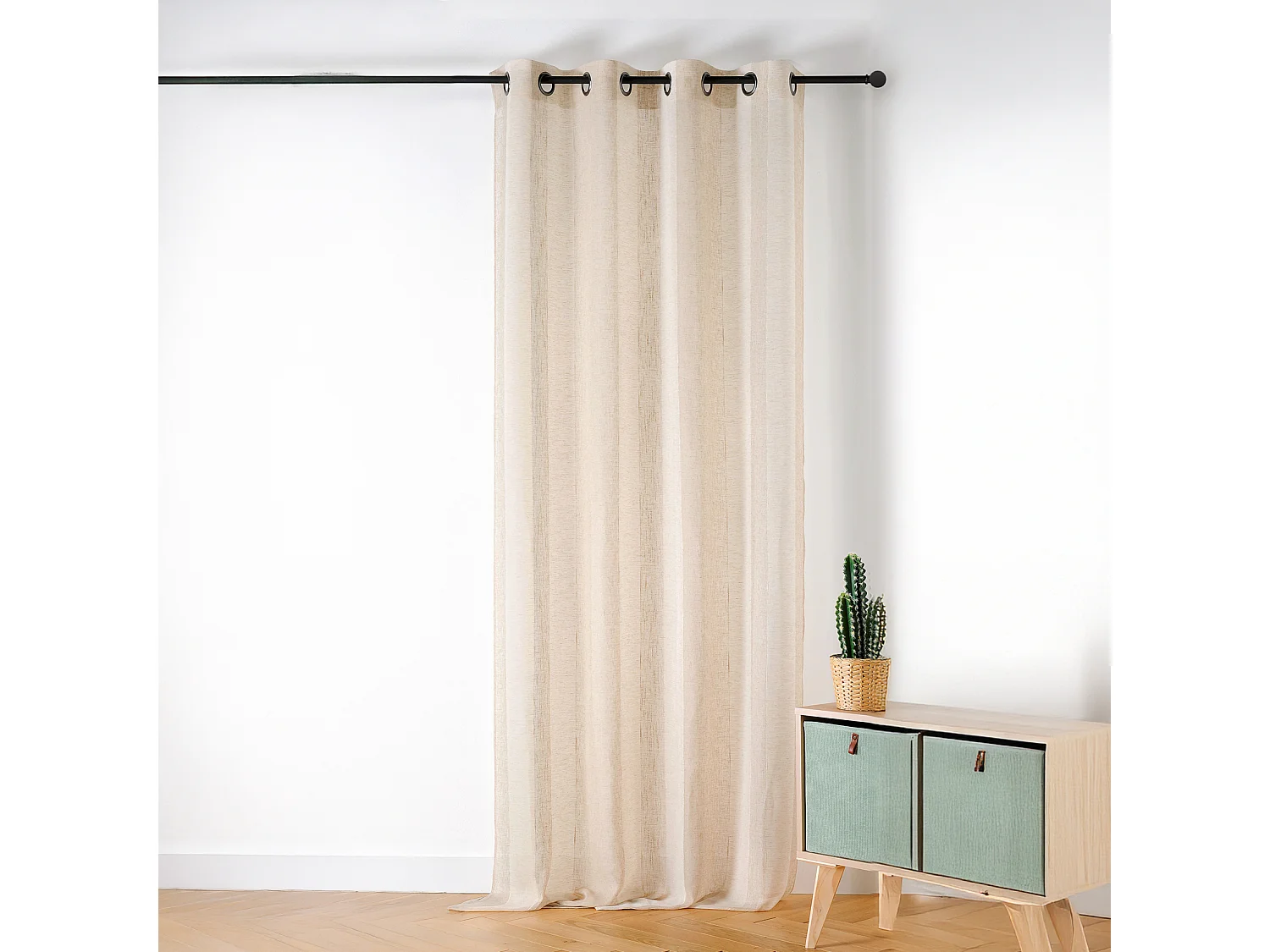 Voilage en voile rayé