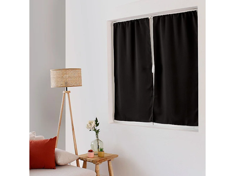 Rideau Occultant "Reglisse" 60x120cm Noir
