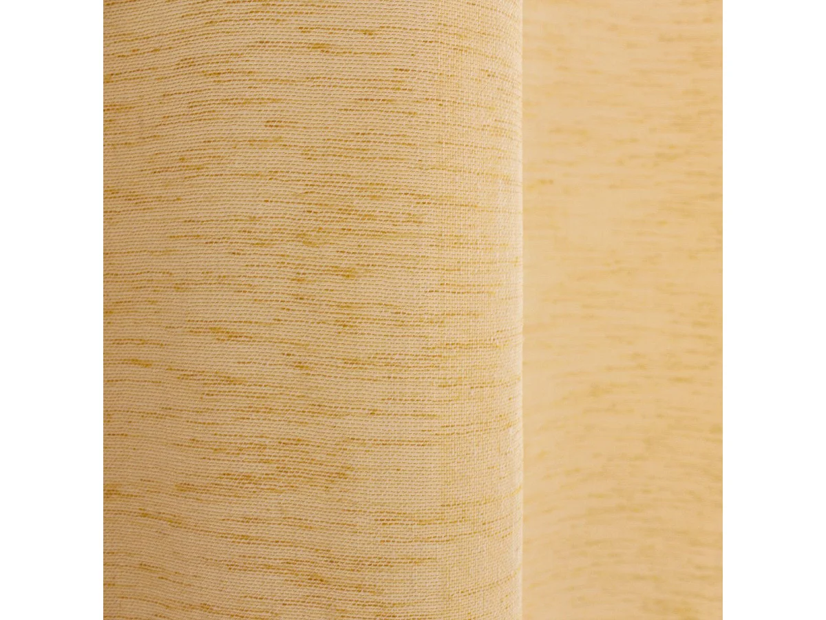 Rideau Voilage Effet Lin "Maya" 140x240cm Moutarde