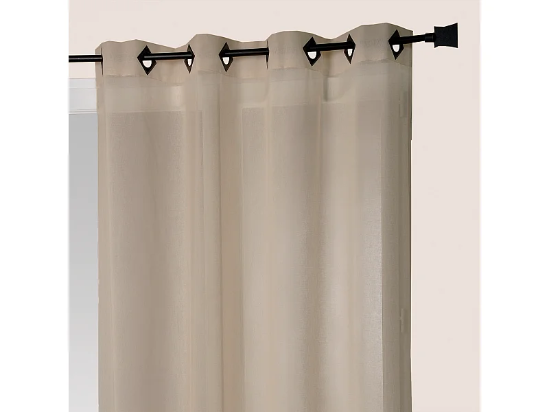 Cortina Estameña Ligera Lisa Ollaos Cuadrados