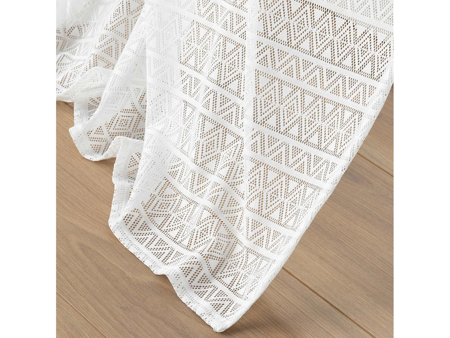 Rideau Voilage à Œillets Maille "Naomie" 140x240cm Blanc