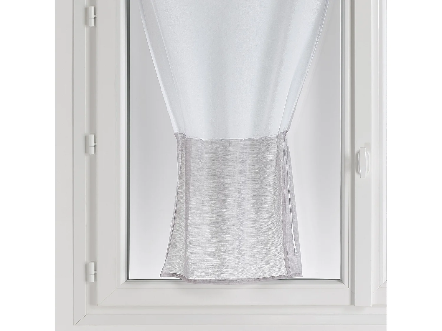 Paire de petits voilages bicolore