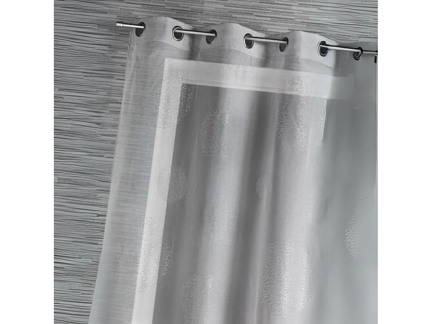 Voilage en Etamine Impression Argent