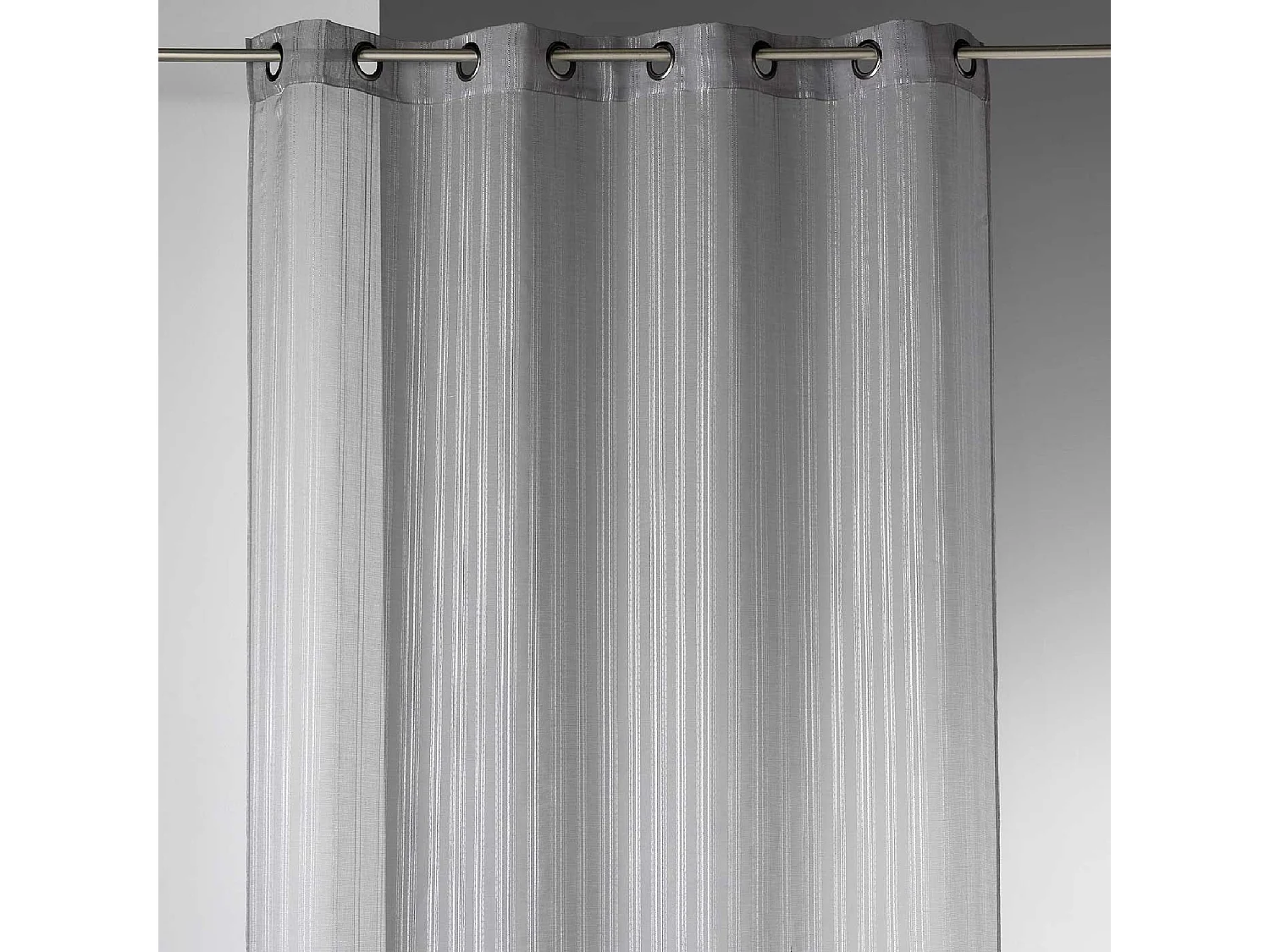 Voilage en Etamine à Rayures Fantaisies