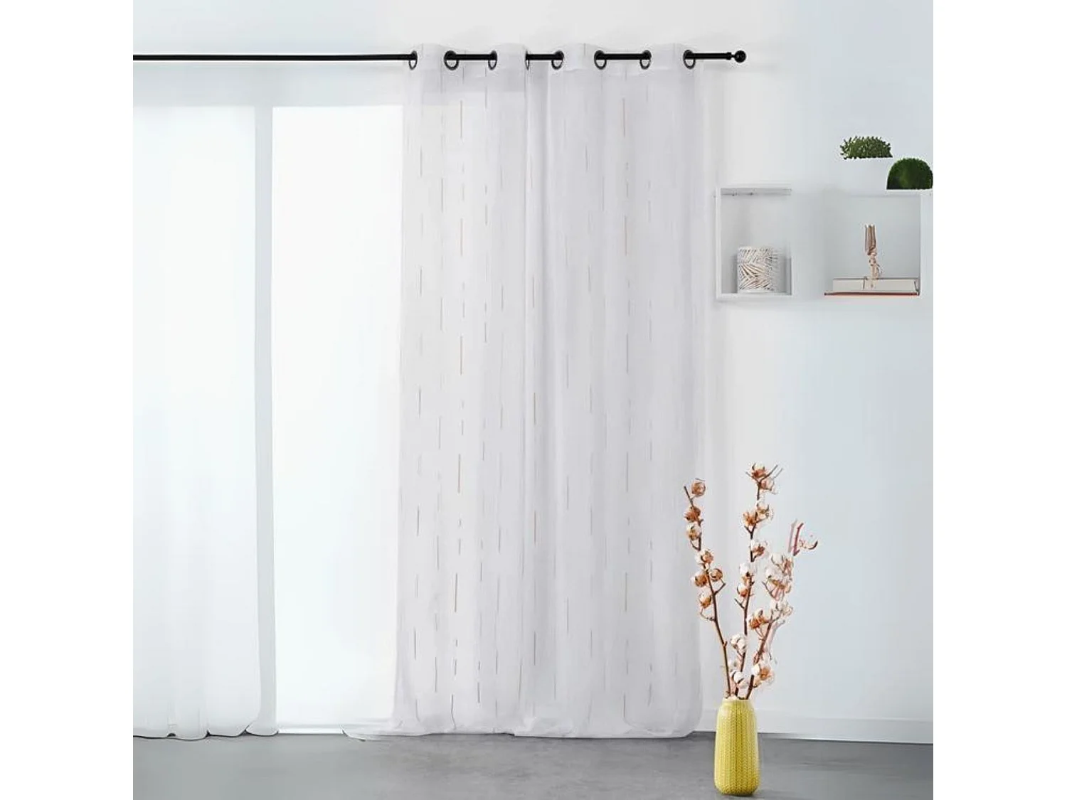 Visillo tamizante con palitos Jacquard