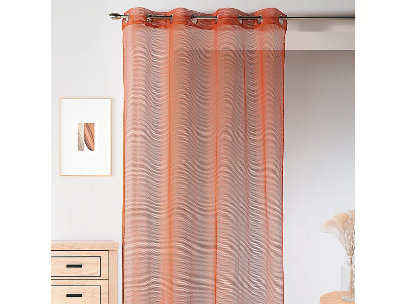 Voilage uni en maille filet