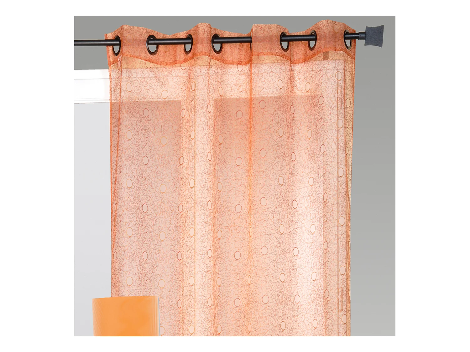 Voilage organza gribouillis et bulles brodée