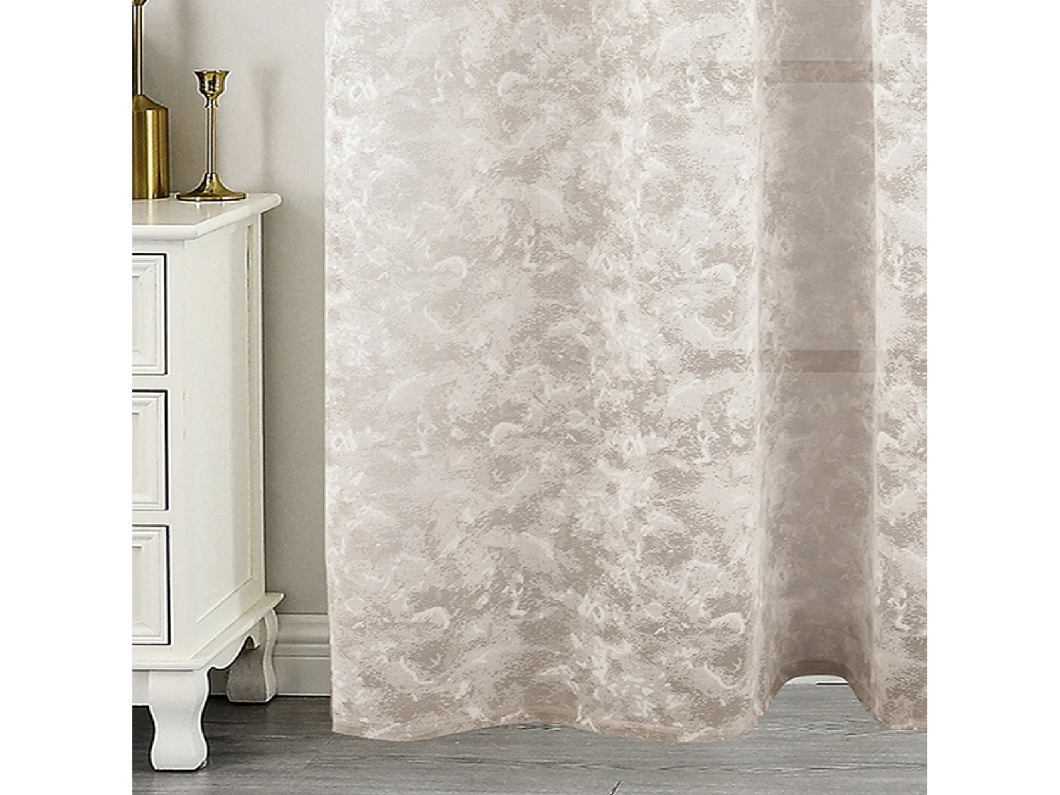 Voilage jacquard à oeillets élégance texturée