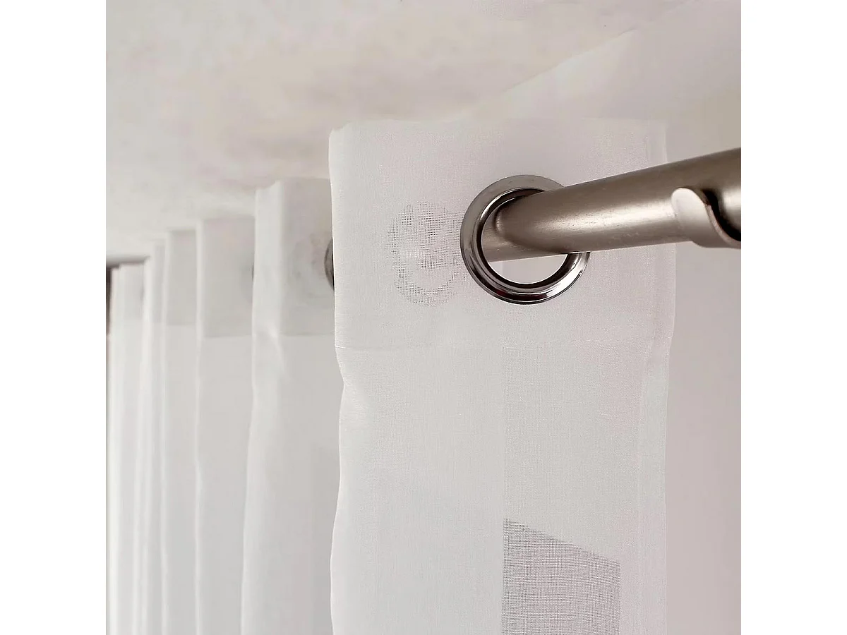 Rideau Voilage à Œillets "Cornely" 300x240cm Blanc