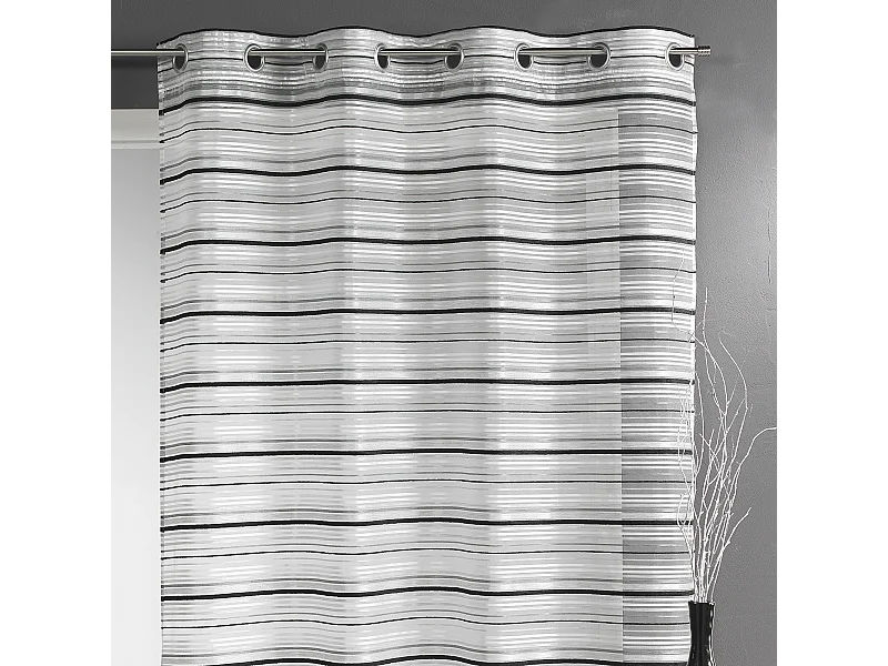 Visillo Organza Rayas chenilla horizontales