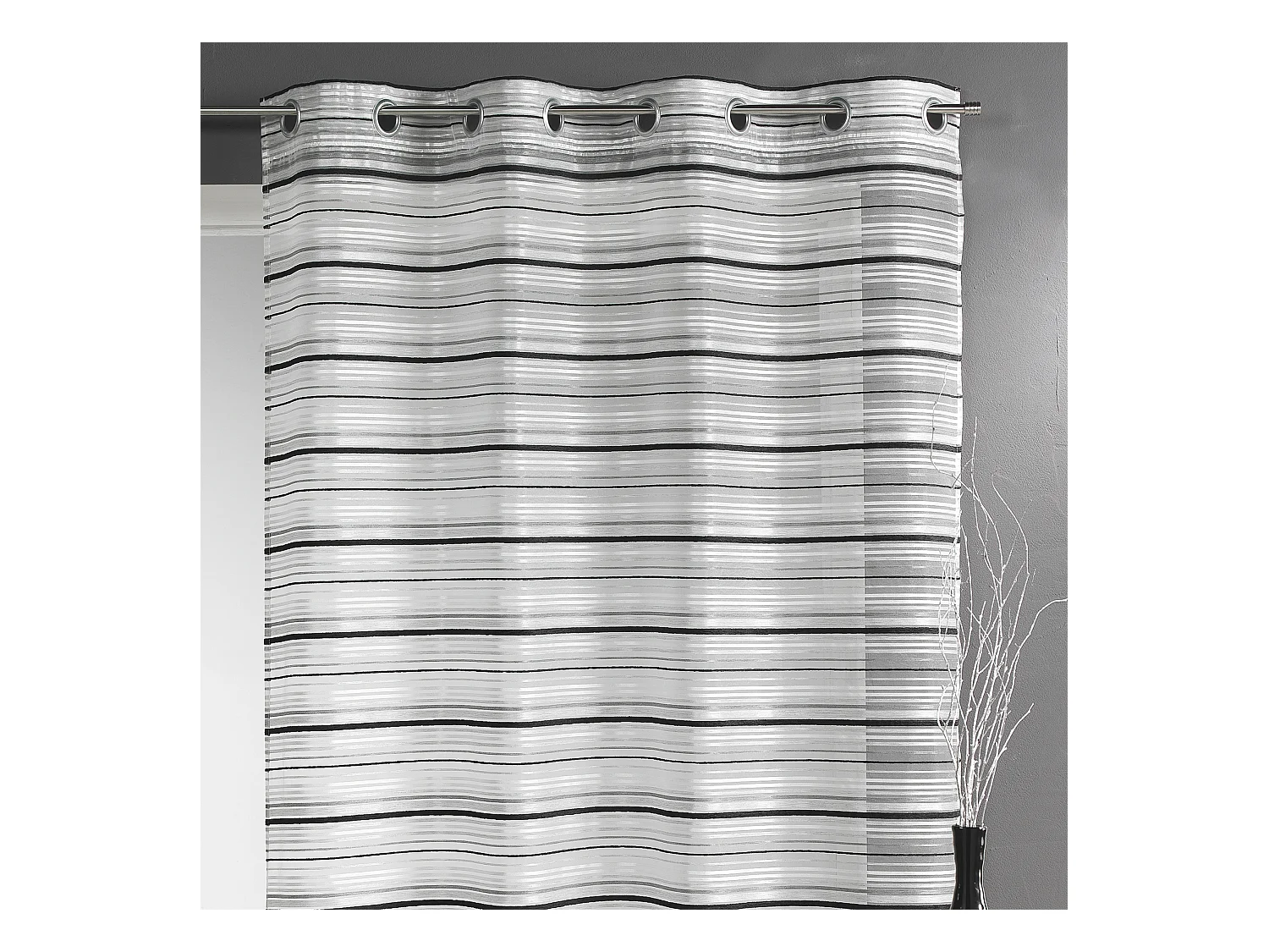 Visillo Organza Rayas chenilla horizontales