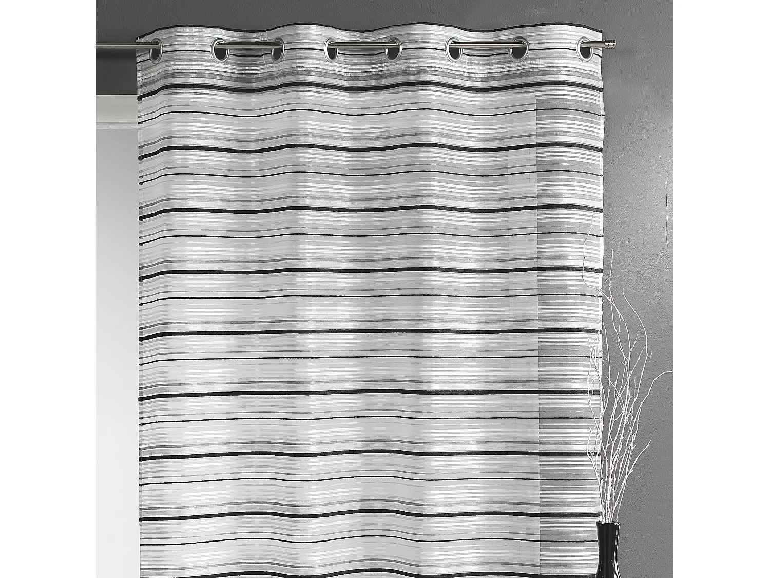 Visillo Organza Rayas chenilla horizontales