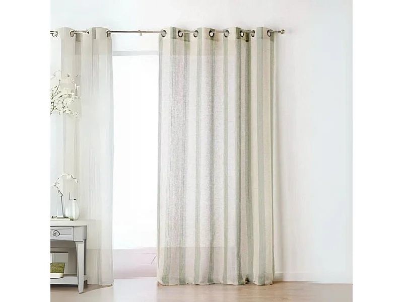 Voilage Fantaisie avec des Rayures Verticales