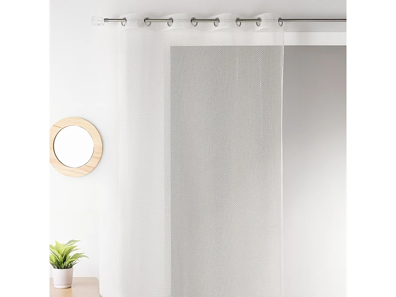 Voilage uni en maille filet