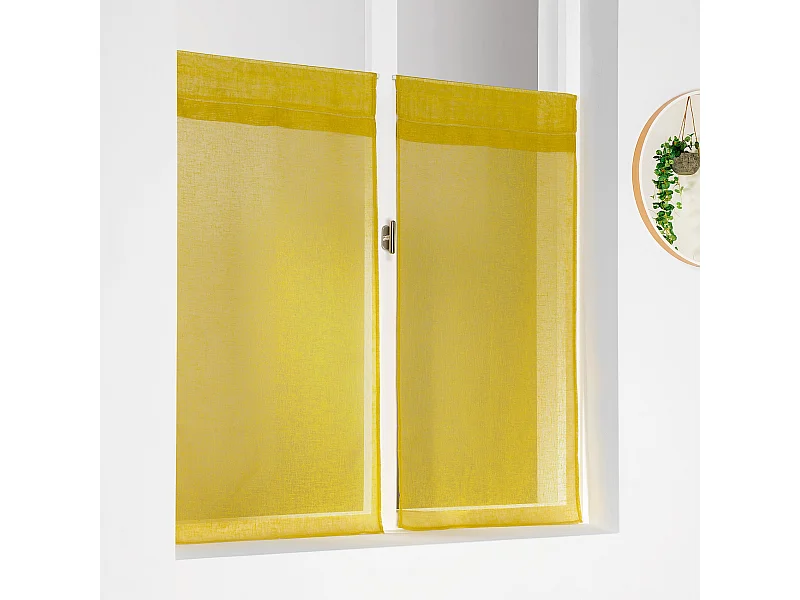 Par de cristales lisos y apantallados de poliéster/lino