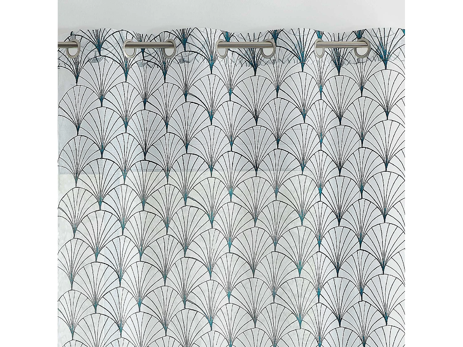 Gestickter Vorhang im Art-Déco-Stil