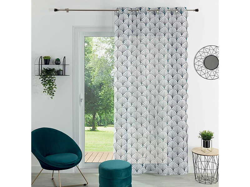 Gestickter Vorhang im Art-Déco-Stil