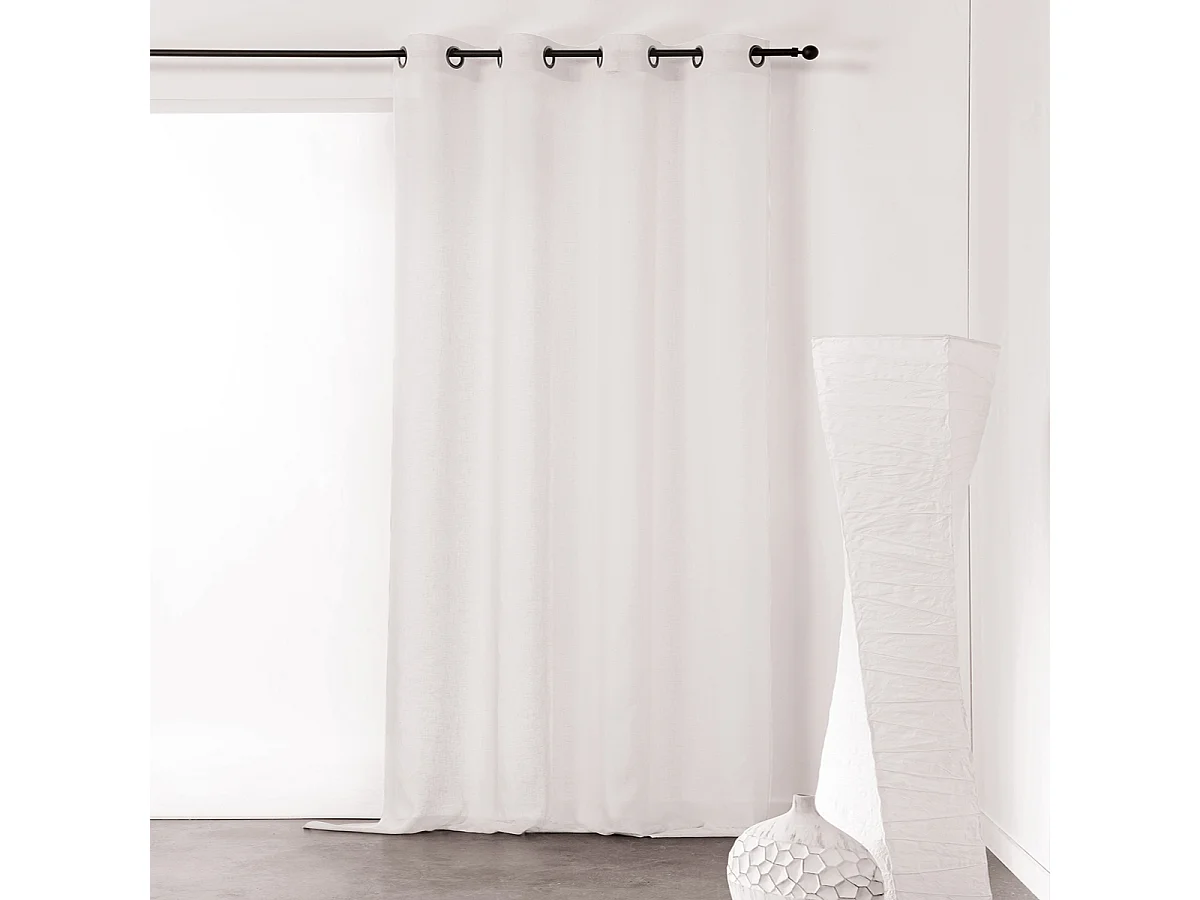 Cortinas lisas y de rejilla de poli/lino